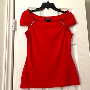Women Red off the shoulder sleeve Top